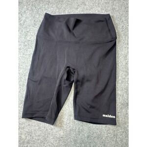 Malden Mens Black Compression Biker Shorts Tactel Lycra Size Large